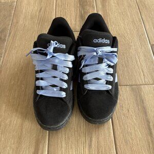 Adidas Grand Court Alpha '00s Sneakers Womens 9 Black Purple Athleisure Tennis